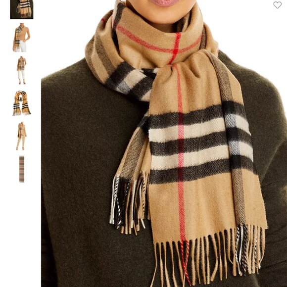 Burberry Classic Check Cashmere Scarf - Picture 1 of 4